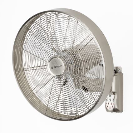 ZEVENTI - Ventilator de perete FREEZE 50W/230V Ø 45 cm crom mat + telecomandă