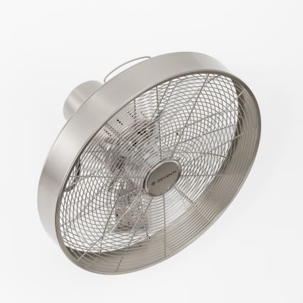 ZEVENTI - Ventilator de perete FREEZE 50W/230V Ø 45 cm crom mat + telecomandă