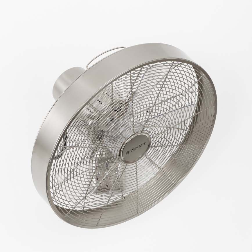 ZEVENTI - Ventilator de perete FREEZE 50W/230V Ø 45 cm crom mat + telecomandă