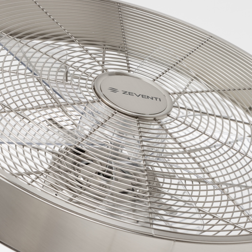 ZEVENTI - Ventilator de perete FREEZE 50W/230V Ø 45 cm crom mat + telecomandă