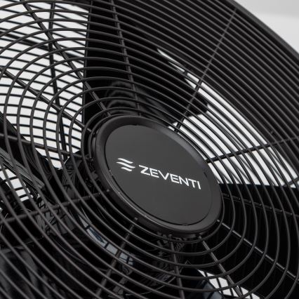 ZEVENTI - Ventilator de perete FREEZE 50W/230V Ø 45 cm negru + telecomandă