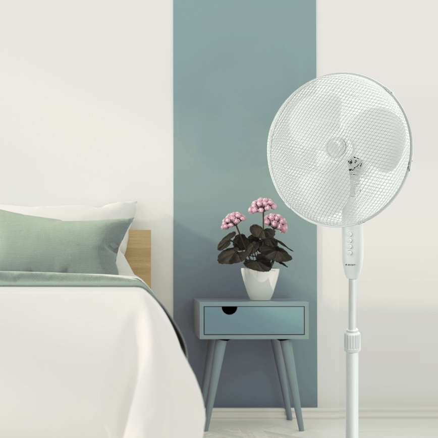 ZEVENTI - Ventilator de podea FLOW 40W/230V alb