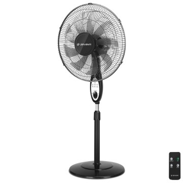 ZEVENTI - Ventilator de podea FLOW, 55 W / 230 V, 130 cm, negru + telecomandă