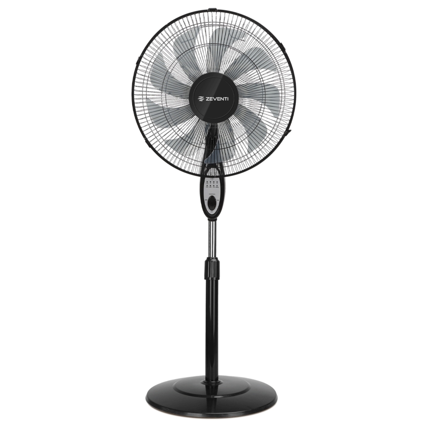 ZEVENTI - Ventilator de podea FLOW, 55 W / 230 V, 130 cm, negru + telecomandă