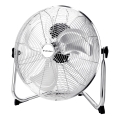 ZEVENTI - Ventilator de podea FLOW, 60 W/230 V, 44,5 cm, crom lucios