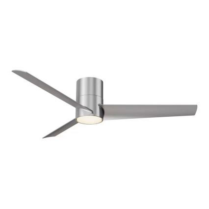 ZEVENTI - Ventilator de tavan cu LED BARROSA, 18W, 230V, 3000/4000/6000K, Wi-Fi Tuya, crom mat, telecomandă inclusă