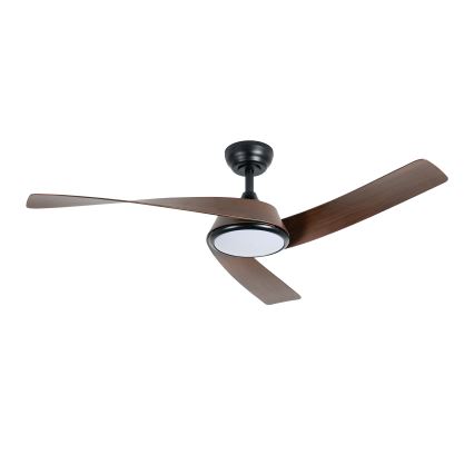 ZEVENTI - Ventilator de tavan LED dimabil AERYS LED/24W/230V 3000/4000/6000K Wi-Fi Tuya negru/nuc + telecomandă
