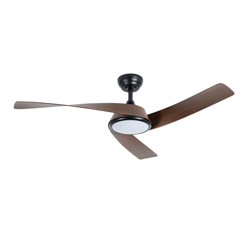 ZEVENTI - Ventilator de tavan LED dimmabil AERYS LED/24W/230V 3000/4000/6000K Wi-Fi Tuya negru/nuc + telecomandă