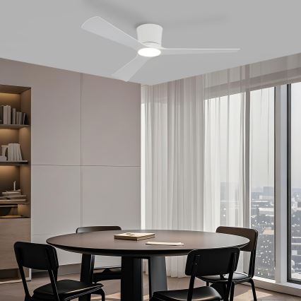 ZEVENTI - Ventilator de tavan LED cu reglare a intensității AUREX LED/24W/230V 3000/4000/6000K Wi-Fi Tuya alb + telecomandă