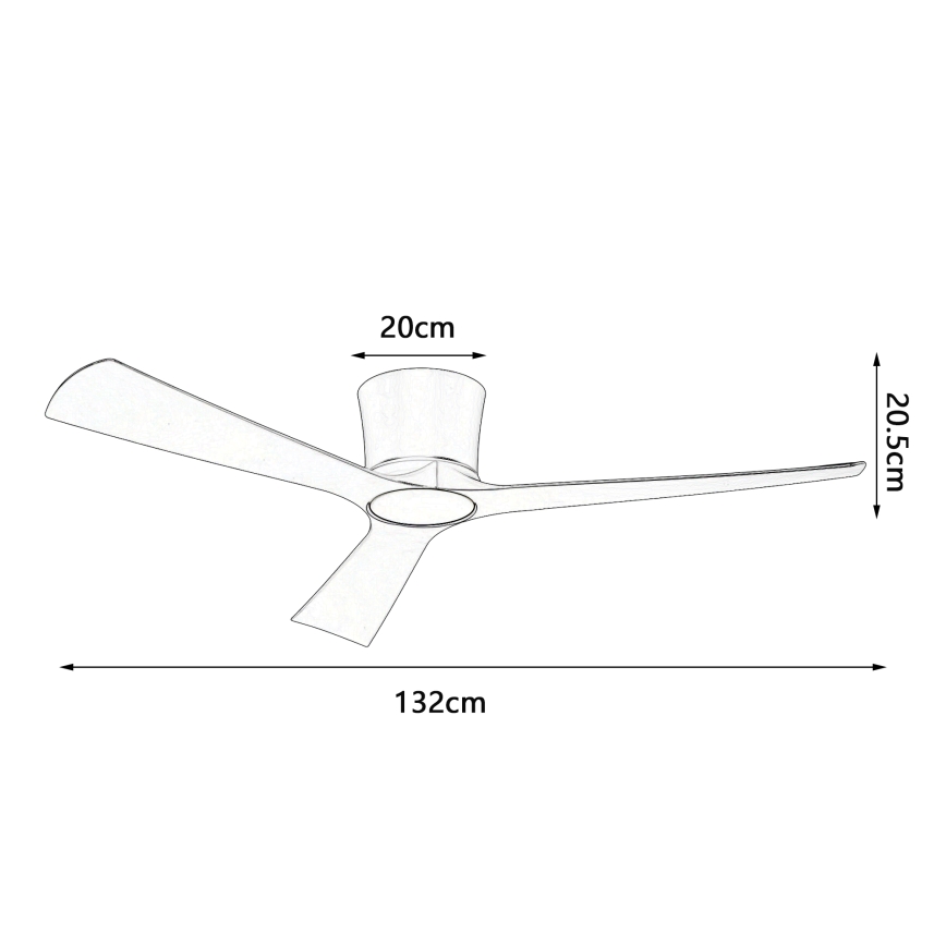 ZEVENTI - Ventilator de tavan LED cu reglare a intensității AUREX LED/24W/230V 3000/4000/6000K Wi-Fi Tuya alb + telecomandă