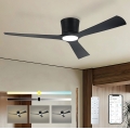 ZEVENTI - Ventilator de tavan LED dimmabil AUREX LED/24W/230V 3000/4000/6000K Wi-Fi Tuya negru + telecomandă