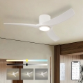 ZEVENTI - Ventilator de tavan LED dimmabil ORBITO LED/24W/230V 3000/4000/6000K Wi-Fi Tuya alb + telecomandă