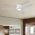 ZEVENTI - Ventilator de tavan LED dimmabil VENTORA LED/24W/230V 3000/4000/6000K Wi-Fi Tuya alb + telecomandă