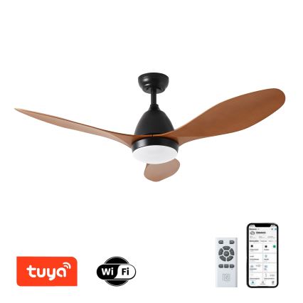 ZEVENTI - Ventilator de tavan LED MURO LED/18W/230V 3000/4000/6000K Wi-Fi Tuya negru + telecomandă