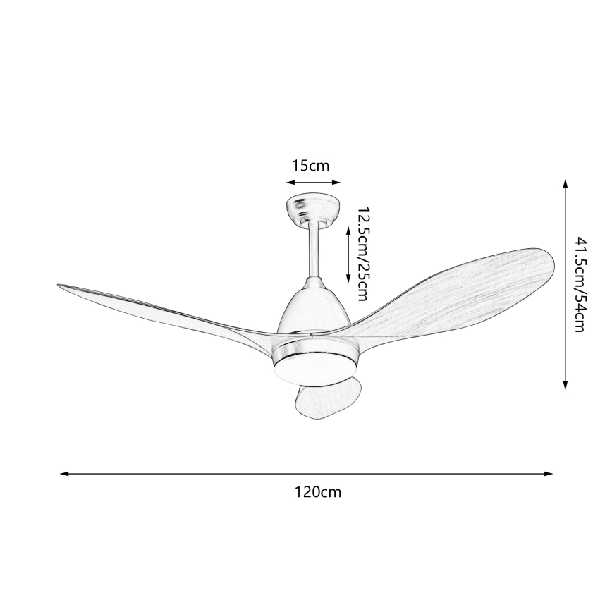 ZEVENTI - Ventilator de tavan LED MURO LED/18W/230V 3000/4000/6000K Wi-Fi Tuya negru + telecomandă