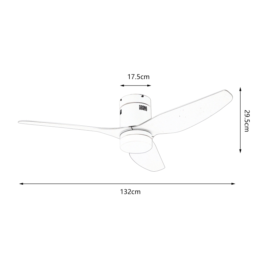 ZEVENTI - Ventilator de tavan LED PADUA 18W/230V 3000/4000/6000K Wi‑Fi Tuya negru + telecomandă