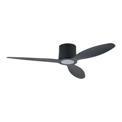 ZEVENTI - Ventilator de tavan LED reglabil VENTORA LED/24W/230V 3000/4000/6000K Wi‑Fi Tuya negru + telecomandă