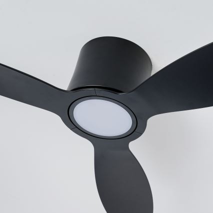 ZEVENTI - Ventilator de tavan LED reglabil VENTORA LED/24W/230V 3000/4000/6000K Wi‑Fi Tuya negru + telecomandă