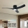 ZEVENTI - Ventilator de tavan ORBITO cu LED dimabil, 24W/230V, 3000/4000/6000K, Wi‑Fi Tuya, negru + telecomandă