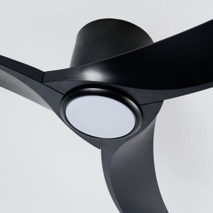 ZEVENTI - Ventilator de tavan ORBITO cu LED dimabil, 24W/230V, 3000/4000/6000K, Wi‑Fi Tuya, negru + telecomandă