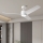 ZEVENTI - Ventilator de tavan ORVIETO cu LED/18W/230V, 3000/4000/6000K, Wi-Fi Tuya, alb + telecomandă