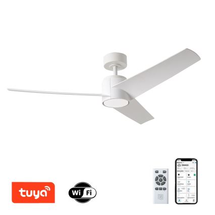 ZEVENTI - Ventilator de tavan ORVIETO LED, 18W, 230V, 3000/4000/6000K, Wi-Fi Tuya, alb + telecomandă