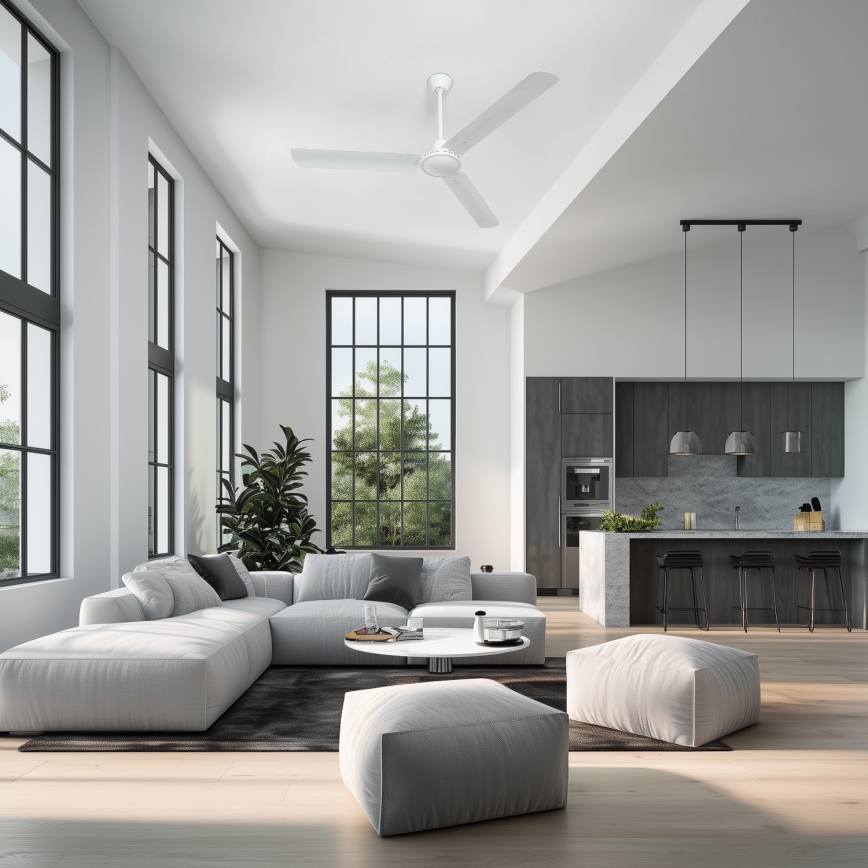 ZEVENTI - Ventilator de tavan TOFINO alb