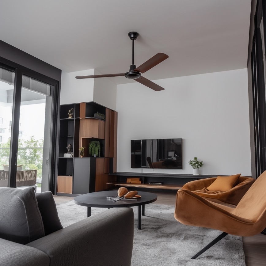 ZEVENTI - Ventilator de tavan TOFINO maro