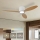 ZEVENTI - Ventilator de tavan VENTORA LED reglabil, 24W, 230V, 3000/4000/6000K, Wi-Fi Tuya, alb/stejar + telecomandă