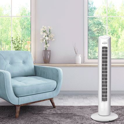 ZEVENTI - Ventilator tip coloană FLOW 45W/230V alb