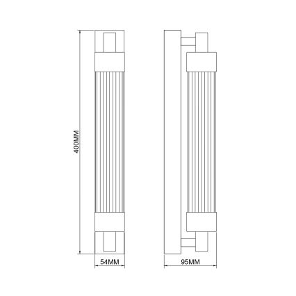 Zuma Line - Lampă de perete LED, 8W, 230V, neagră