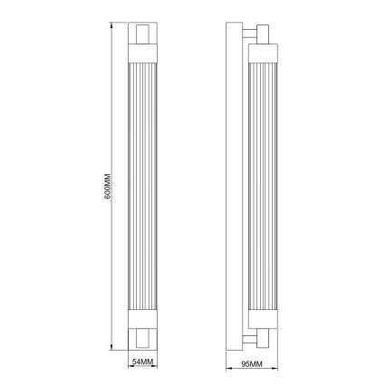 Zuma Line - Lampă LED de perete, 14W, 230V, neagră