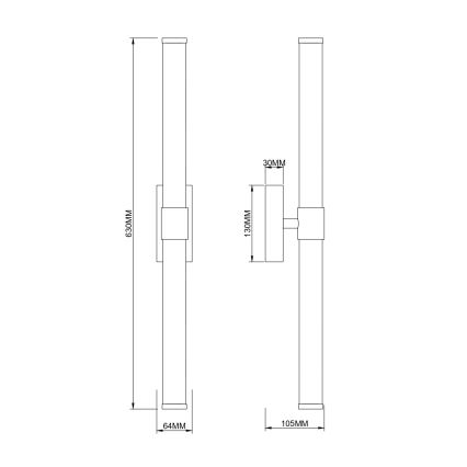 Zuma Line - Lampă de perete LED/12W/230V, alamă
