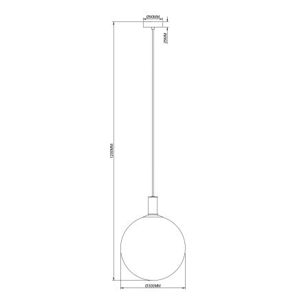 Zuma Line - Lampă suspendată pe cablu 1xE27/25W/230V diam. 30 cm auriu/negru