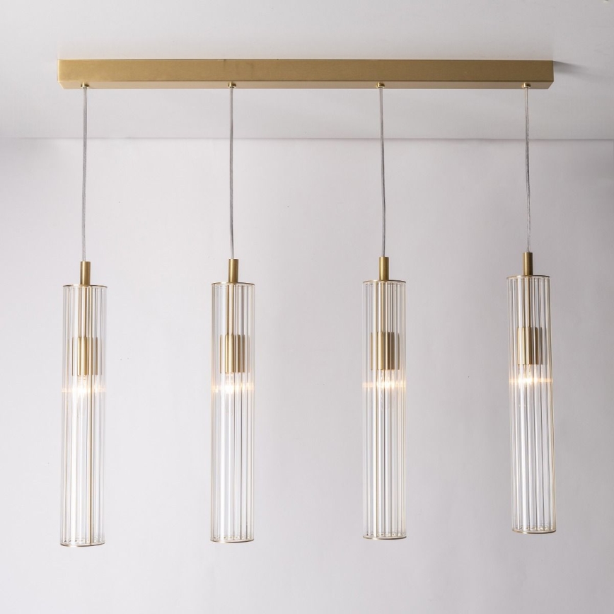 Zuma Line - Lustră suspendată pe cablu 4xE14/7W/230V, aurie