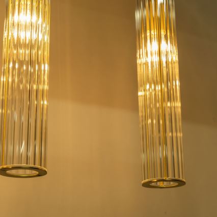 Zuma Line - Lustră suspendată pe cablu 4xE14/7W/230V, aurie