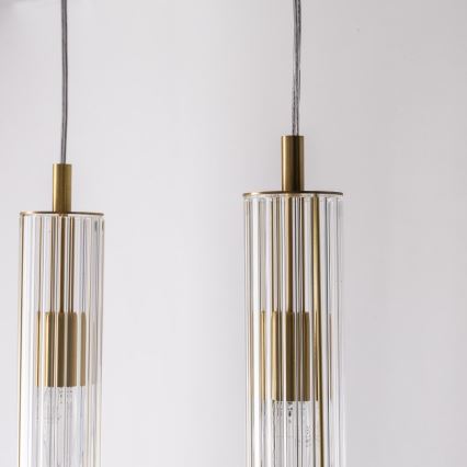 Zuma Line - Lustră suspendată pe cablu 4xE14/7W/230V, aurie