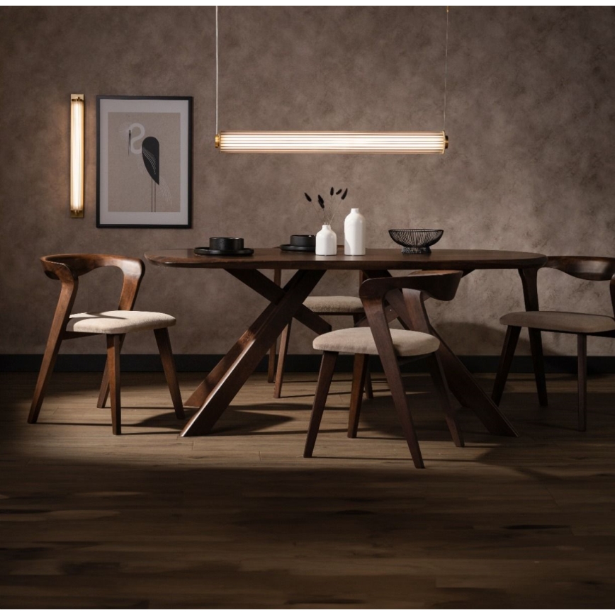 Zuma Line - Lustră LED dimabilă pe cablu LED/39W/230V 2700-6500K aurie + telecomandă