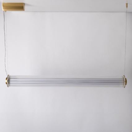 Zuma Line - Lustră LED dimabilă pe cablu LED/39W/230V 2700-6500K aurie + telecomandă