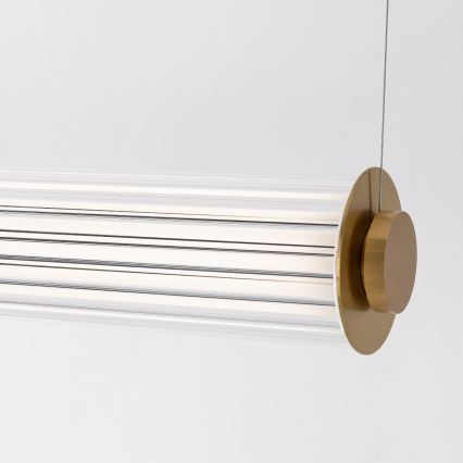 Zuma Line - Lustră LED dimabilă pe cablu LED/39W/230V 2700-6500K aurie + telecomandă