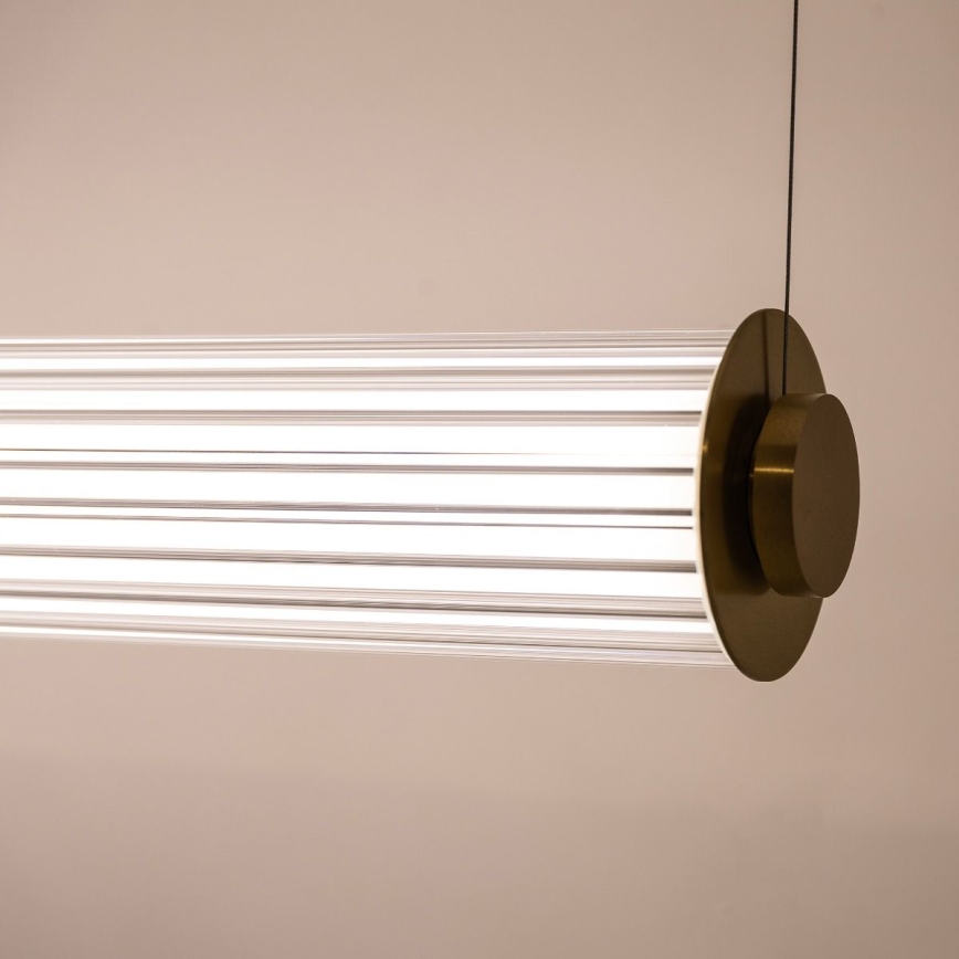 Zuma Line - Lustră LED dimabilă pe cablu LED/39W/230V 2700-6500K aurie + telecomandă
