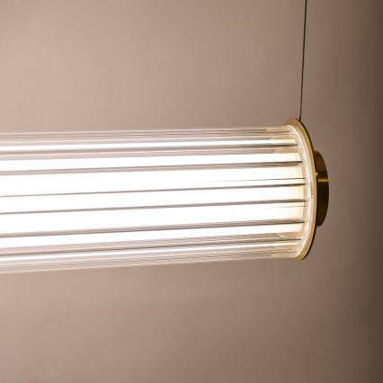 Zuma Line - Lustră LED dimabilă pe cablu LED/39W/230V 2700-6500K aurie + telecomandă