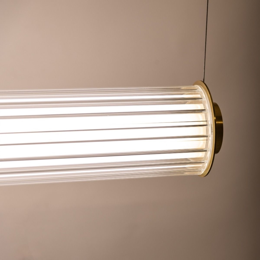 Zuma Line - Lustră LED dimabilă pe cablu LED/39W/230V 2700-6500K aurie + telecomandă