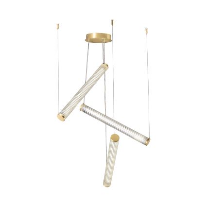 Zuma Line - Lustră LED dimabilă suspendată pe cablu, 64W, 230V, 2700-6500K, auriu + telecomandă