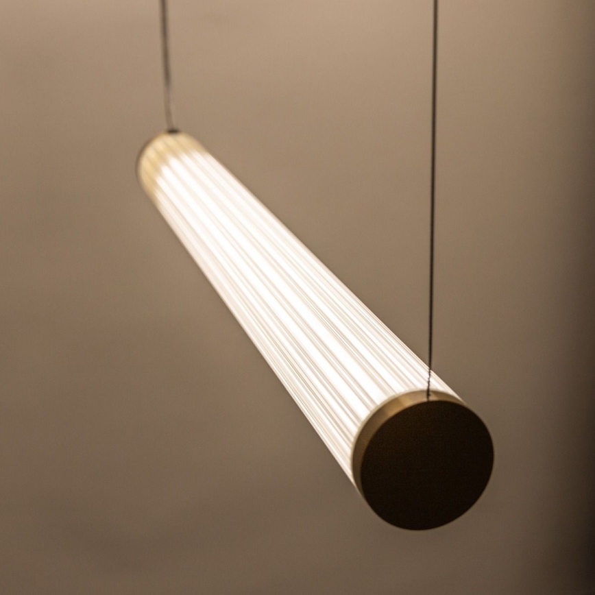 Zuma Line - Lustră LED dimabilă suspendată pe cablu, 64W, 230V, 2700-6500K, auriu + telecomandă
