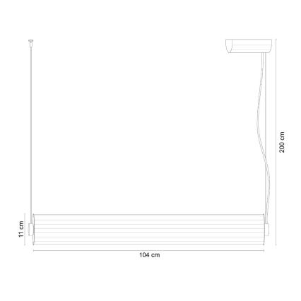 Zuma Line - Lustra LED dimabilă pe cablu LED/39W/230V 2700-6500K neagră + telecomandă