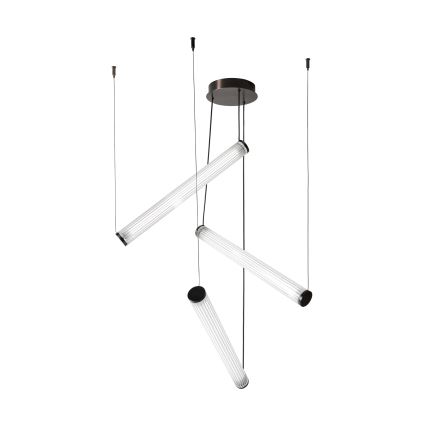 Zuma Line - Lustra LED dimabilă suspendată pe cablu LED/64W/230V 2700-6500K neagră + telecomandă