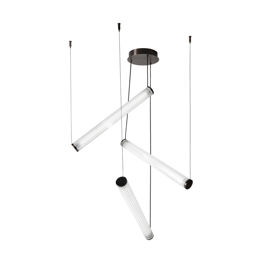 Zuma Line - Lustra LED dimabilă suspendată pe cablu LED/64W/230V 2700-6500K neagră + telecomandă
