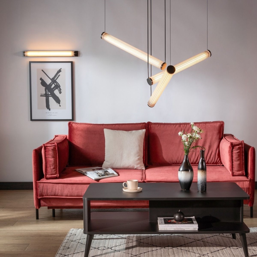 Zuma Line - Lustra LED dimabilă suspendată pe cablu LED/64W/230V 2700-6500K neagră + telecomandă