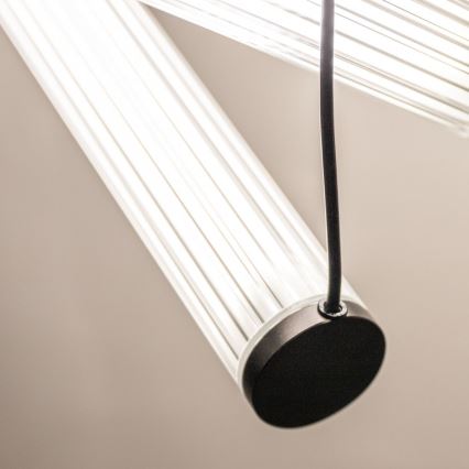 Zuma Line - Lustra LED dimabilă suspendată pe cablu LED/64W/230V 2700-6500K neagră + telecomandă